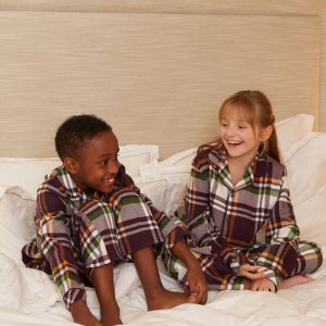 Wild Slumber Kids Unisex Lightly Brushed Check Pyjama Set