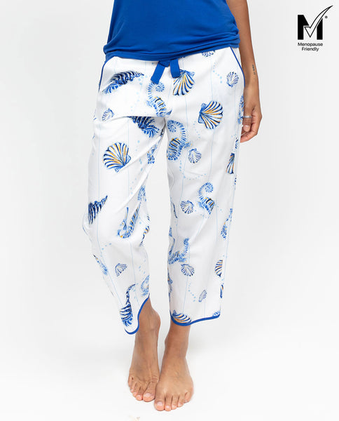 Essie Womens Seahorse Print Cropped Pyjama Bottoms
