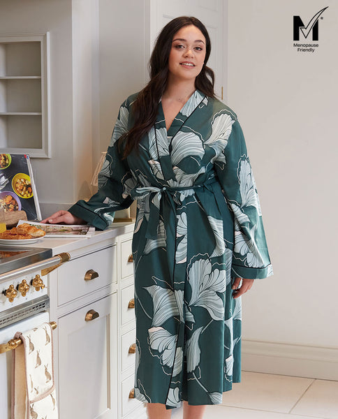 Grace Womens Floral Print Long Dressing Gown