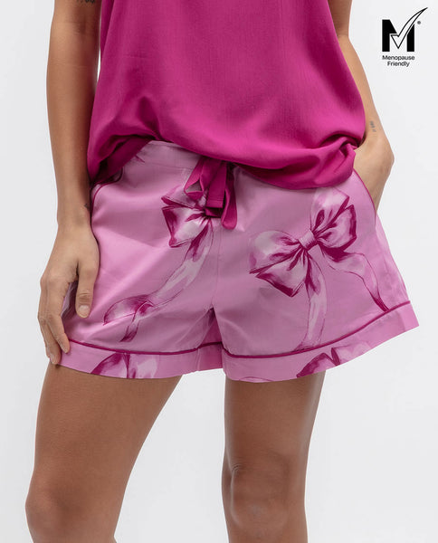 Belle Womens Bow Print Shorts