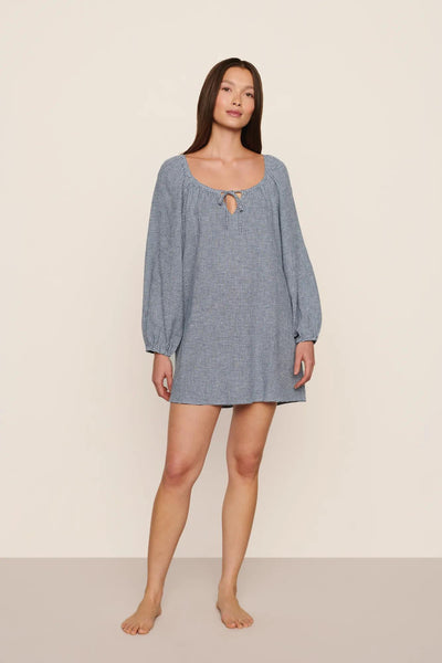 Linen Blend Short Dress
