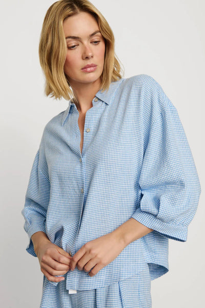 Linen Blend Relaxed Top