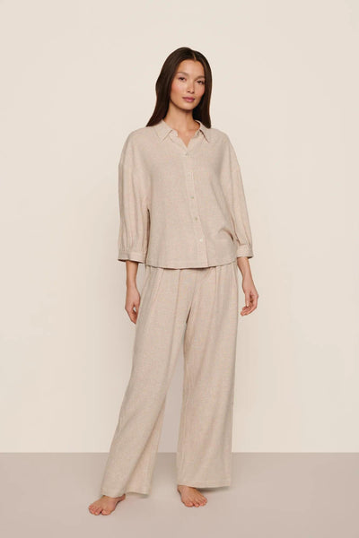 Linen Blend Relaxed Top